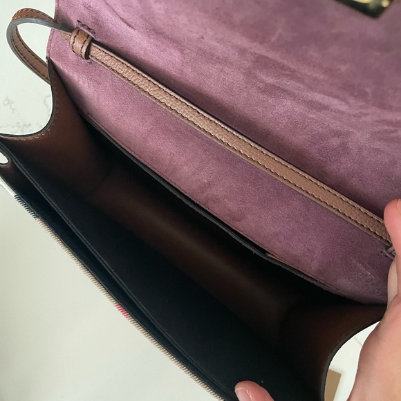 BURBERRY Leather and House Check Canvas Macken Crossbody Bag - Picture 5 of 7